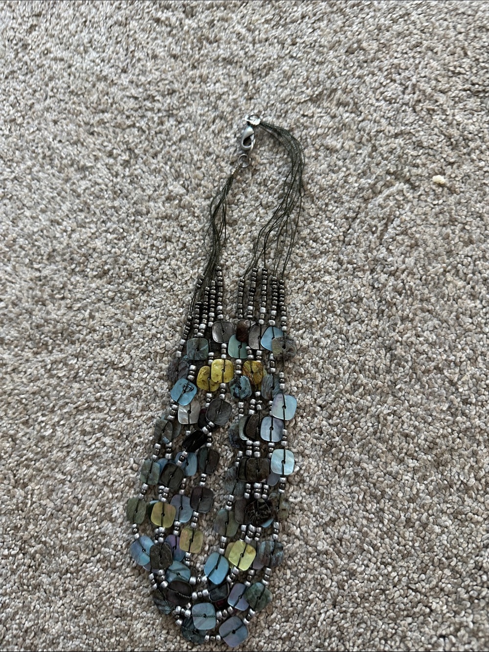 Vintage shell necklace multi strand